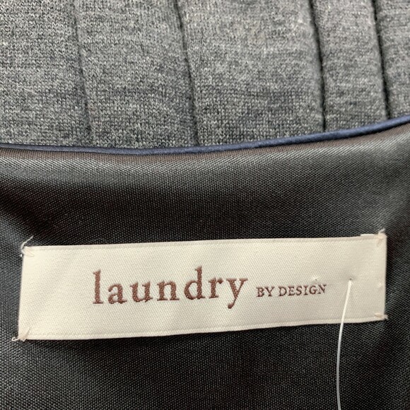 Laundry by Design Women's Dress Size 4 Gray Blue Bubble NWT Silk Wool Blend $275 - Picture 7 of 10